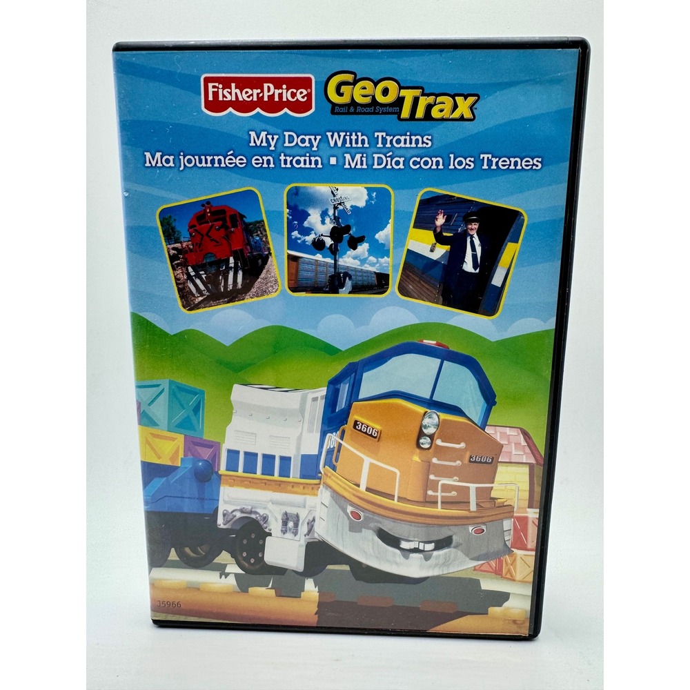 Fisher-Price GeoTrax DVD My Day With Trains 2005 Multilingual Educational